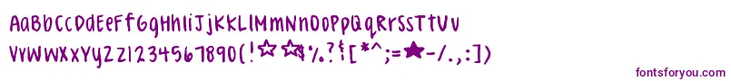 CelesteHand-fontti – violetit fontit valkoisella taustalla