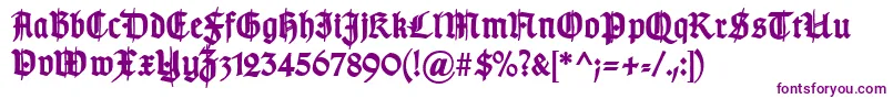 TypographergotischSchmuckBold-fontti – violetit fontit