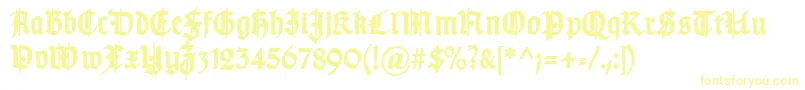 TypographergotischSchmuckBold Font – Yellow Fonts on White Background