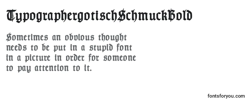 Schriftart TypographergotischSchmuckBold