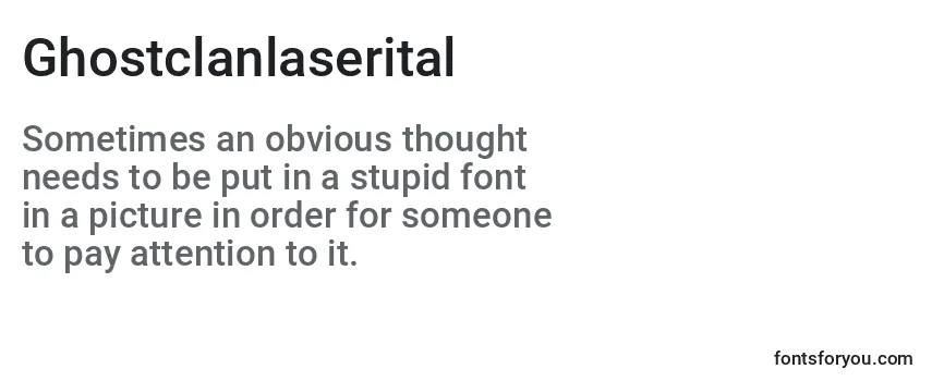 Ghostclanlaserital Font