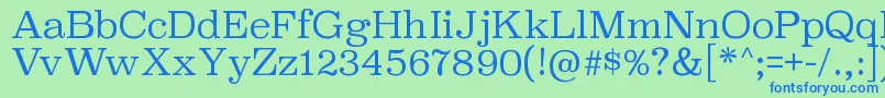 SuperclarendonltRegular Font – Blue Fonts on Green Background