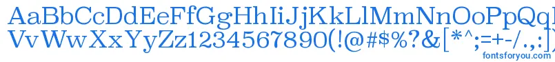 Шрифт SuperclarendonltRegular – синие шрифты на белом фоне