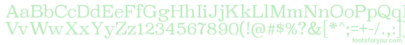 Police SuperclarendonltRegular – polices vertes sur fond blanc