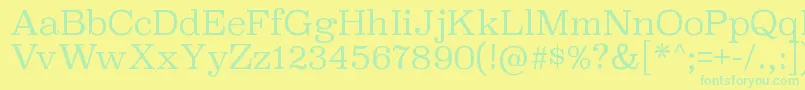 SuperclarendonltRegular Font – Green Fonts on Yellow Background