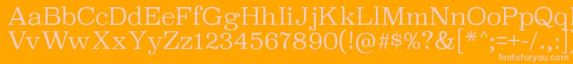 SuperclarendonltRegular-Schriftart – Rosa Schriften auf orangefarbenem Hintergrund