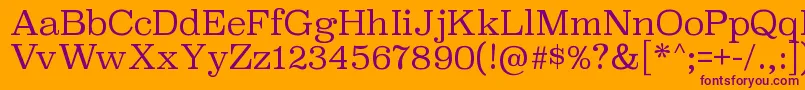 SuperclarendonltRegular Font – Purple Fonts on Orange Background
