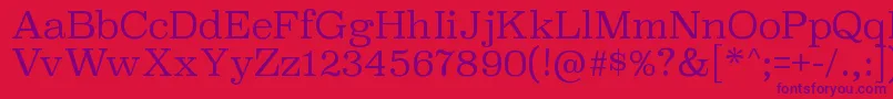 SuperclarendonltRegular Font – Purple Fonts on Red Background