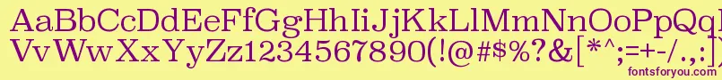 SuperclarendonltRegular Font – Purple Fonts on Yellow Background