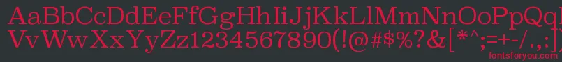 SuperclarendonltRegular Font – Red Fonts on Black Background