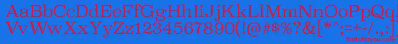 SuperclarendonltRegular Font – Red Fonts on Blue Background