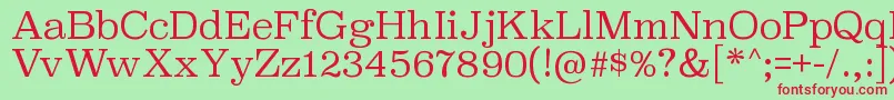 SuperclarendonltRegular Font – Red Fonts on Green Background