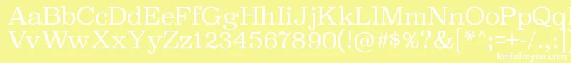 Шрифт SuperclarendonltRegular – белые шрифты на жёлтом фоне