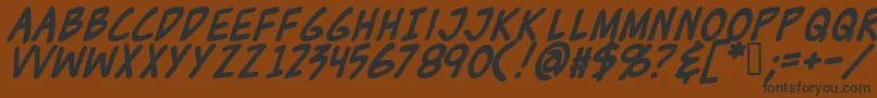 ZudJuiceBold Font – Black Fonts on Brown Background