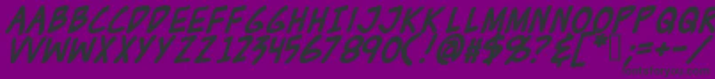 ZudJuiceBold-Schriftart – Schwarze Schriften auf violettem Hintergrund