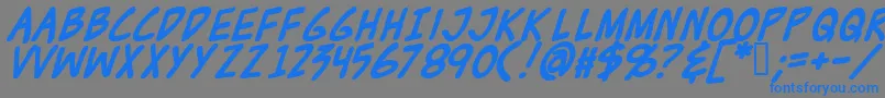 ZudJuiceBold Font – Blue Fonts on Gray Background