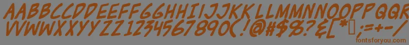 ZudJuiceBold Font – Brown Fonts on Gray Background