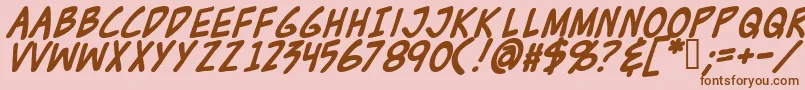 ZudJuiceBold Font – Brown Fonts on Pink Background