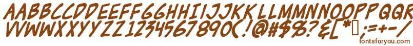 ZudJuiceBold Font – Brown Fonts on White Background