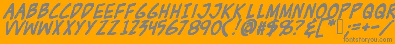 ZudJuiceBold Font – Gray Fonts on Orange Background