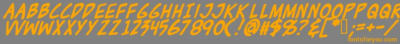 ZudJuiceBold Font – Orange Fonts on Gray Background