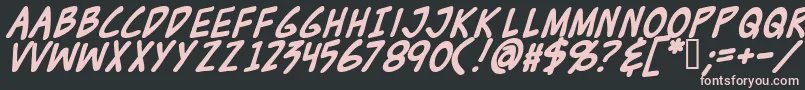 ZudJuiceBold Font – Pink Fonts on Black Background