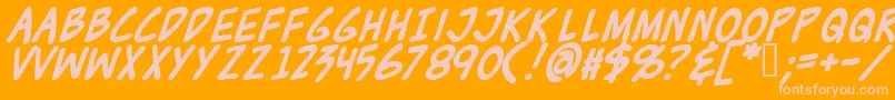ZudJuiceBold Font – Pink Fonts on Orange Background