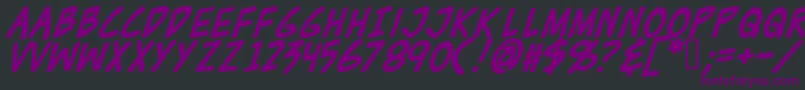 ZudJuiceBold Font – Purple Fonts on Black Background