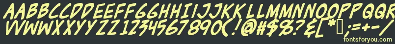 ZudJuiceBold Font – Yellow Fonts on Black Background