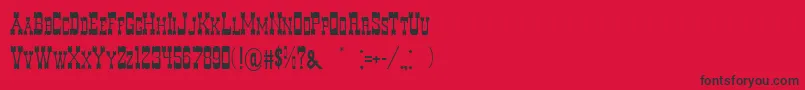 フォントDecreeArtOne – 赤い背景に黒い文字