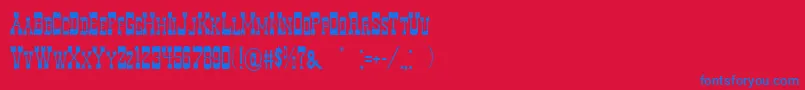 fuente DecreeArtOne – Fuentes Azules Sobre Fondo Rojo