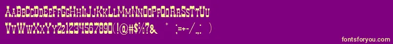 DecreeArtOne Font – Yellow Fonts on Purple Background