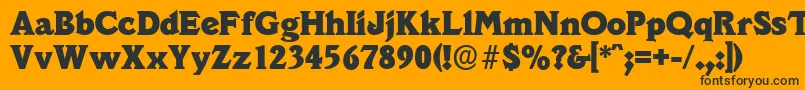VeracruzserialHeavyRegular Font – Black Fonts on Orange Background