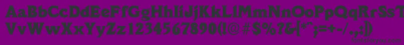 VeracruzserialHeavyRegular Font – Black Fonts on Purple Background