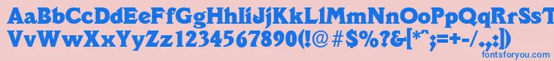 VeracruzserialHeavyRegular Font – Blue Fonts on Pink Background