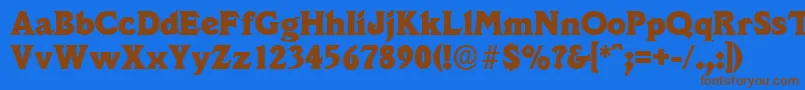 VeracruzserialHeavyRegular Font – Brown Fonts on Blue Background