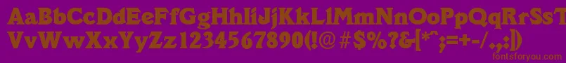 VeracruzserialHeavyRegular Font – Brown Fonts on Purple Background