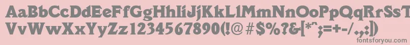 VeracruzserialHeavyRegular Font – Gray Fonts on Pink Background