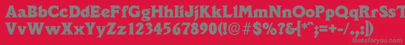 VeracruzserialHeavyRegular Font – Gray Fonts on Red Background