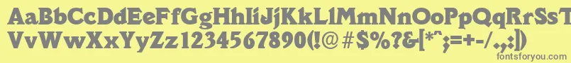 VeracruzserialHeavyRegular Font – Gray Fonts on Yellow Background
