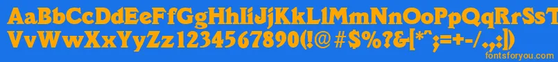 VeracruzserialHeavyRegular Font – Orange Fonts on Blue Background