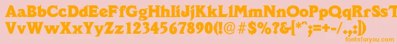 VeracruzserialHeavyRegular Font – Orange Fonts on Pink Background