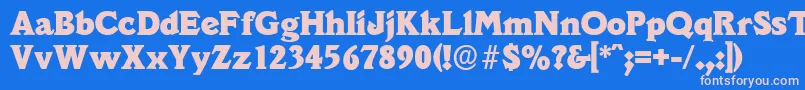VeracruzserialHeavyRegular Font – Pink Fonts on Blue Background