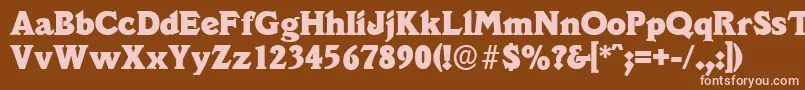 VeracruzserialHeavyRegular Font – Pink Fonts on Brown Background