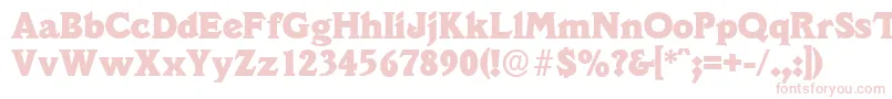 VeracruzserialHeavyRegular Font – Pink Fonts on White Background