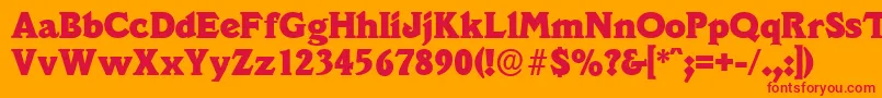 fuente VeracruzserialHeavyRegular – Fuentes Rojas Sobre Fondo Naranja