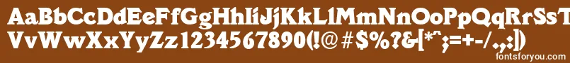 VeracruzserialHeavyRegular Font – White Fonts on Brown Background