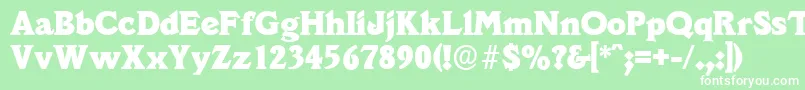 VeracruzserialHeavyRegular Font – White Fonts on Green Background