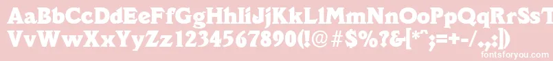 VeracruzserialHeavyRegular Font – White Fonts on Pink Background