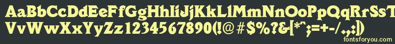 VeracruzserialHeavyRegular Font – Yellow Fonts on Black Background